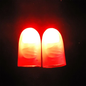 Magie leuchten Finger führte Tricks Daumen Requisiten Weihnachten Weihnachts fest Party Neuheit lustige