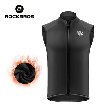 ROCKBROS Fahrradweste, winddicht, Winter, Herbst, Fleece, warme Fahrradweste für Outdoor-Sportarten, MTB