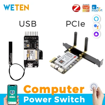 Tuya eWeLink Wifi Zigbee Computer Power Reset Schalter USB PCIe Karte Fernbedienung für PC Desktop-Computer