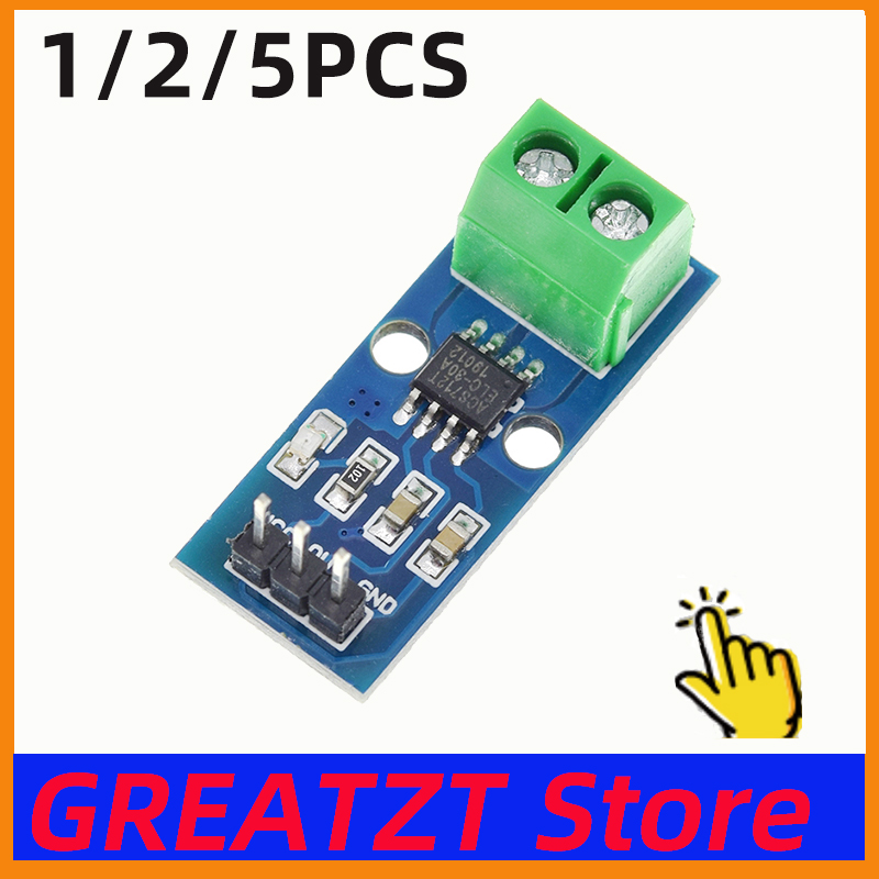 GREATZT 1/2/5PCS ACS712 5A 20A 30A Hall-Stromsensor-Modul für