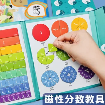 Magnetische Bruchrechen-Puzzles für Mathematik-Erleuchtung im Montessori-Stil mit unterhaltsamer