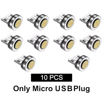7-polige magnetische Spitzen für Magnetische Kabel Micro USB Typ C Ersatzstecker Staubstecker (10 Stück)