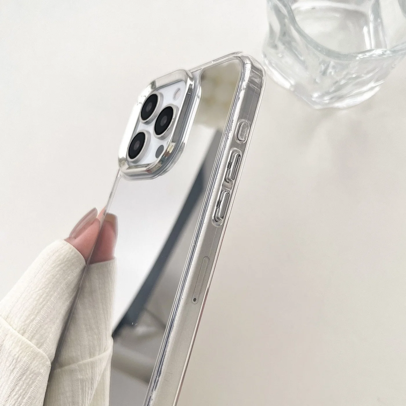 Luxus-Beschichtung, Make-up-Spiegel-Telefonhülle für iPhone – Bild 6