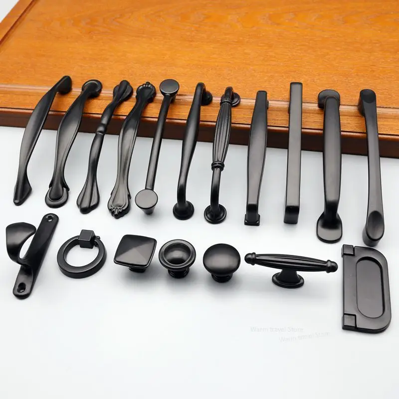Schwarzer Nachttischgriff aus Aluminiumlegierung