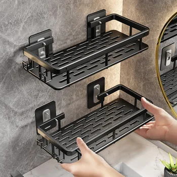 Wandbehang Ecke Rechteckiges Rack Badezimmer Regal Handtuchhalter Regale Wand Dusche Shampoo Rack Kein Bohrer