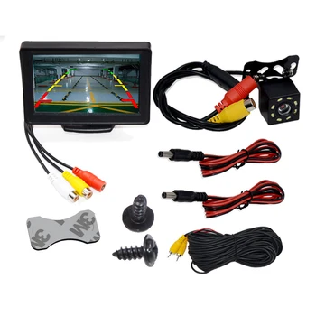 Parkplatz Auto Rückansicht Kamera Breite Grad 4,3/5 Zoll TFT LCD Farbe Display Monitor Wasserdichte Nachtsicht