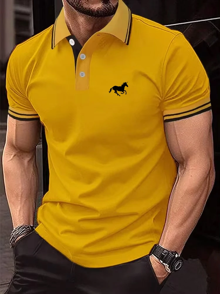 Neues Herren-T-Shirt, klassisches Kurzarm-Poloshirt