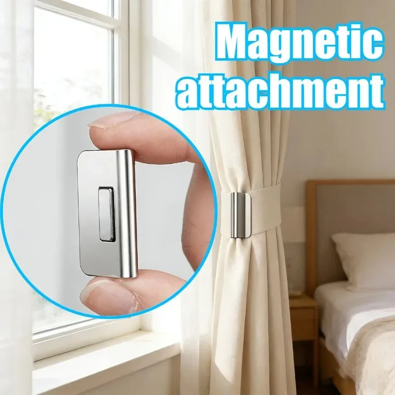 Starke magnetische Vorhangklammern, nagelfreie – Bild 3