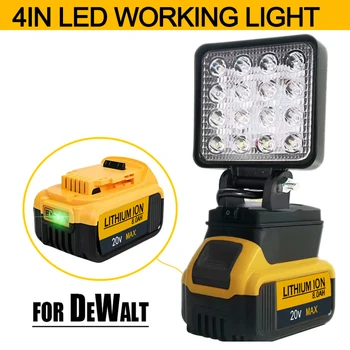Led-Licht Für Dewalt 18V Batterie Tragbare Scheinwerfer Cordless Outdoor Arbeit Angeln Handheld Notfall