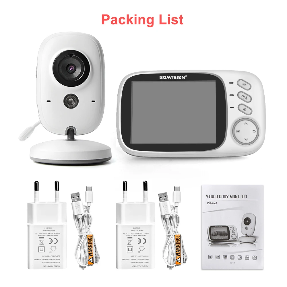 VB603 Video Baby Monitor 2,4G Wireless mit 3,2 Zoll LCD – Bild 6