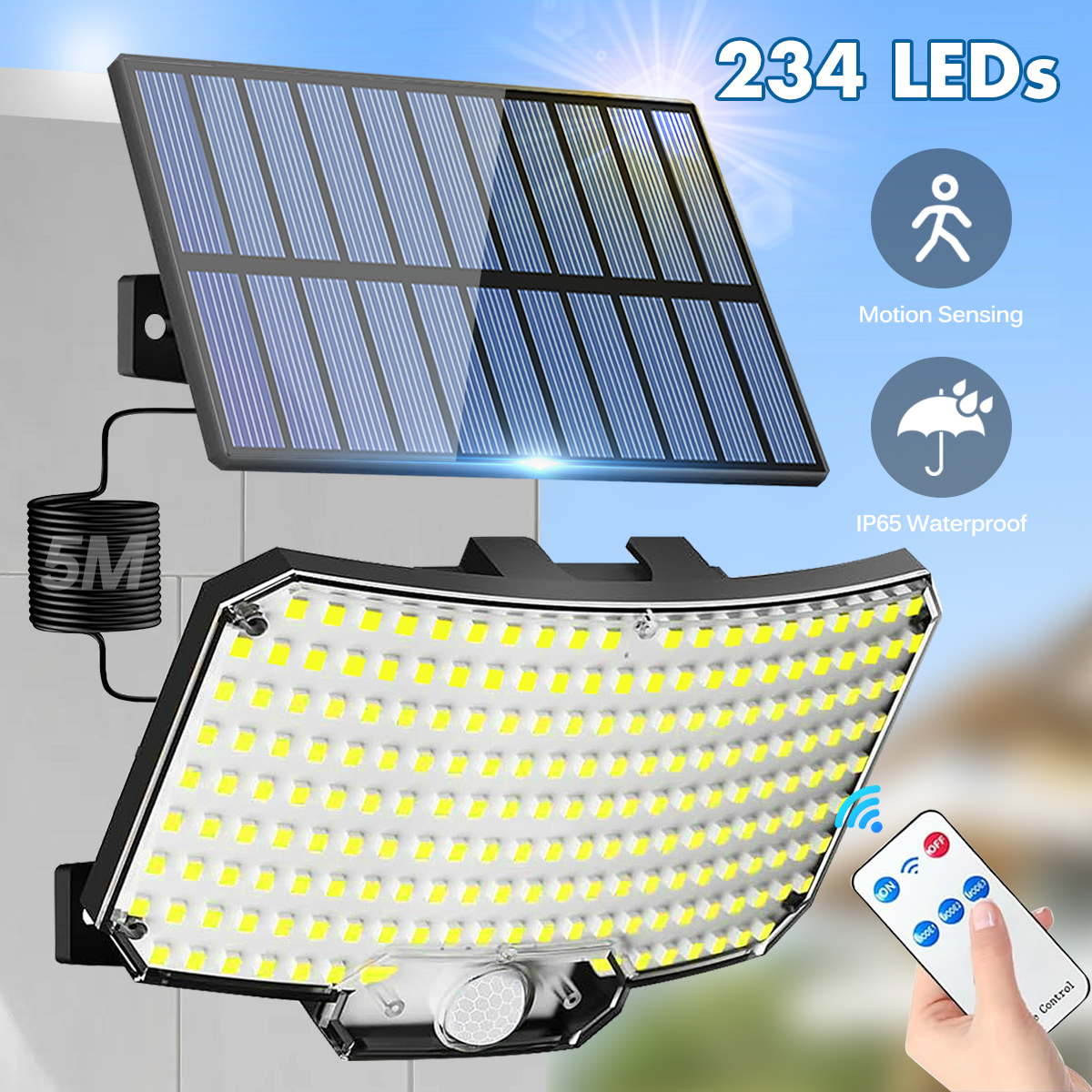 Solar leuchten Outdoor 234led 3 Modi Bewegungs sensor