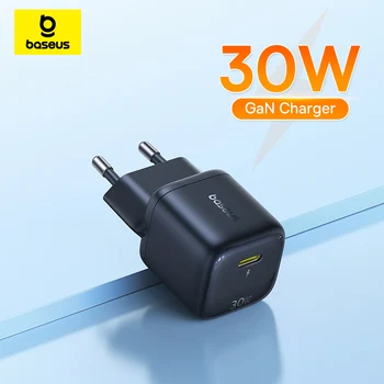 Baseus 30W GaN Ladegerät PD-Ladegerät für iPhone 17 16 15 14 13 12 Max Schnellladegerät PD3.0 QC3.0