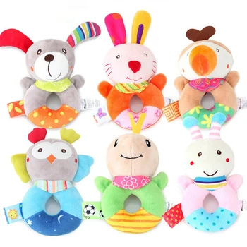 Baby Plüsch Rassel Cartoon Tiere Krippe Mobile Bett Glocke Spielzeug 0-12 Monate Kleinkind Frühen