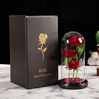 LED Galaxy Drei Rose Künstliche Blumen, Hochzeits dekoration, Kreativer Valentinstag und Muttertag Geschenk
