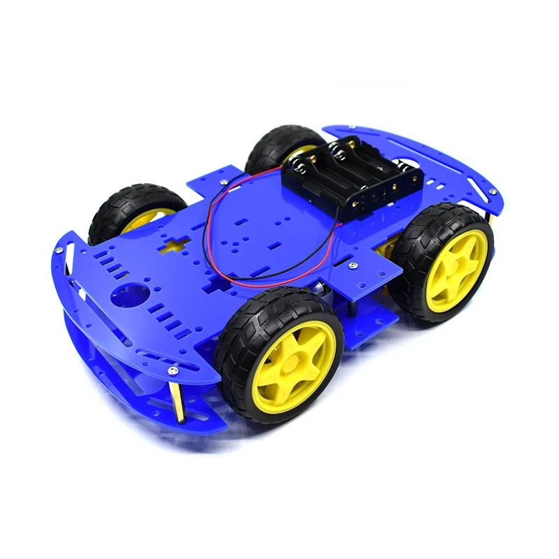 4WD Smart-Car-Chassis-Kit mit Drehgeber und Batteriefach – Bild 3