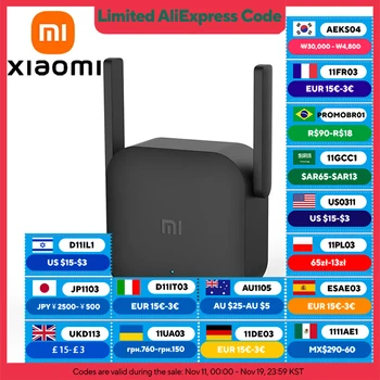 XIAOMI Neuer WLAN-Verstärker Pro, 300M 2.4G Netzwerk-Expander, Repeater, Power Extender, Router, 2 Antennen