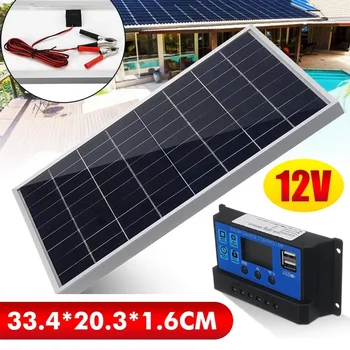 20 W/H Solarpanel-Set, komplett, 12 V, polykristalline Leistung, tragbarer, wiederaufladbarer