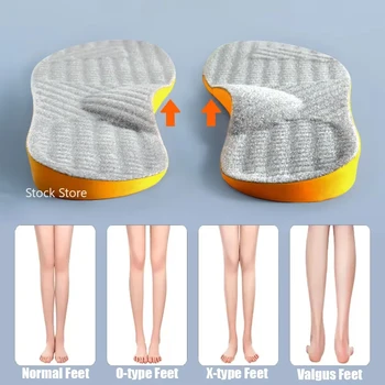 Orthopädische Einlegesohlen zur Unterstützung des Fußgewölbes, Plattfuß, für Schuhe, Damen, Herren, Kinder