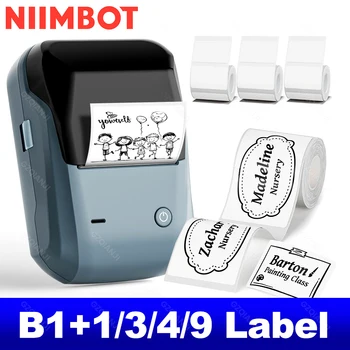 NIIMBOT B1 Tragbarer Thermodrucker mit Bändern, 5,1 cm, selbstklebende Etikettenmaschine