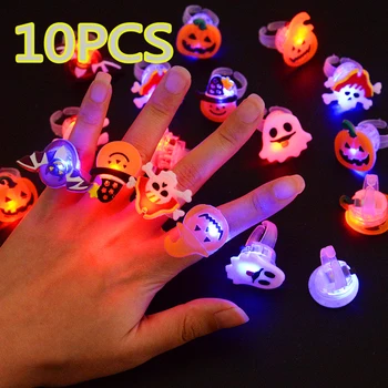 Niedlichen Halloween leuchtende Ringe leuchten Armband Weihnachten Geist Kürbis Schneemann Kind Kinder