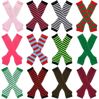 Wärmer Gestrickte Lange Fingerlose Handschuhe Ellenbogen Fäustlinge Weihnachten Acces Geschenk Mode Frauen Emo