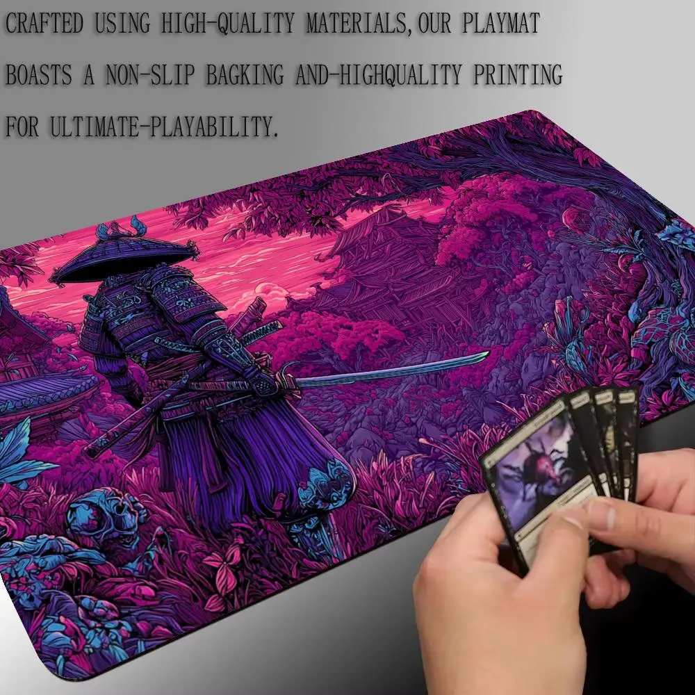 Cyberart Style Fantasy Samurai Design TCG Spielmatte Magic – Bild 5
