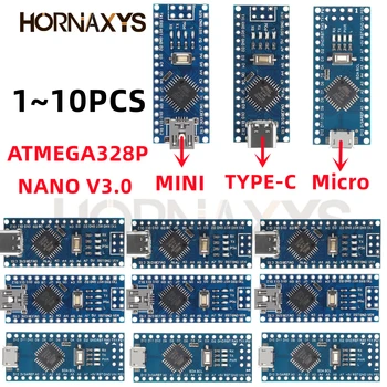 Mini / Type-C / Micro USB Nano 3.0 mit Bootloader-kompatiblem Nano-Controller CH340 USB-Treiber 16Mhz