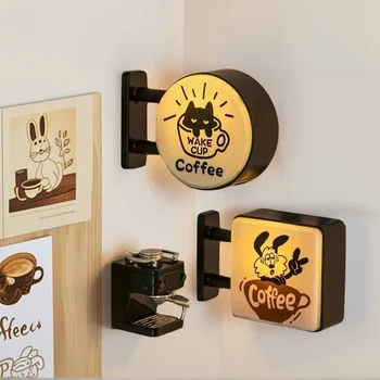 Kaffee-Ecke Kreative Atmosphäre Licht-Schild Kühlschrankmagnet Magnetische Miniatur-Pegboard Leuchtende
