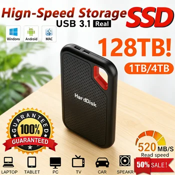 Externe Solid-State-Drive 2TB Tragbare SSD USB 3.2 Gen2 Schnelle Datenübertragung Sichere Speicherung