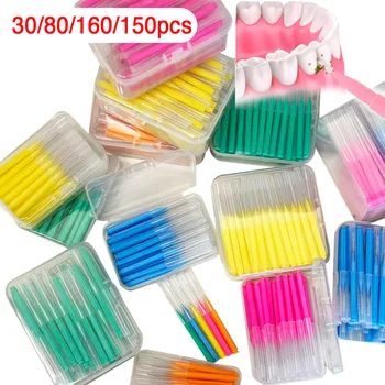 I-Typ Push-Pull-Interdentalbürste 0,6-1,5 mm Reinigung zwischen den Zähnen Mundpflege Kieferorthopädie I-Form