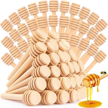 8/10/16CM Holz Rührer Honig Löffel Holz Honig Löffel Stick Honig Glas Stick Sammeln Abgabe honig Hochzeit
