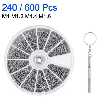 Brillen Sonnenbrillen Reparaturwerkzeug Schrauben Muttern M1 M1,2 M1,4 M1,6 für Uhren Brillen Telefon