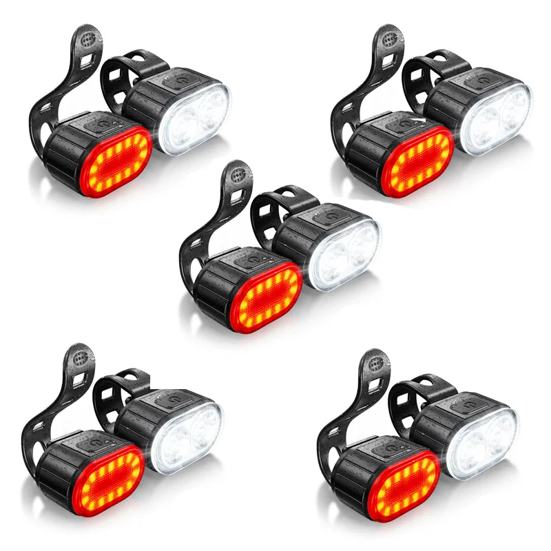 Wiederaufladbare Fahrradbeleuchtung Vorder-/Rücklichter