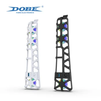 DOBE Lüfter für PS5 Slim Disc Edition/Digital Edition mit RGB-Beleuchtung und USB 3.0-Anschluss TP5-3538S