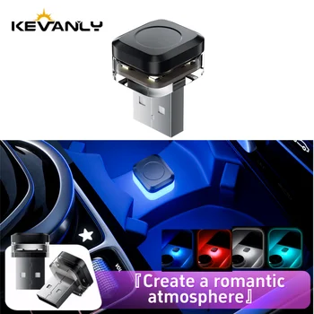 1x Auto USB Led Licht stimmung lampe Plug & Play Universal LED innen Atmosphäre Licht Auto Lesen Lampe