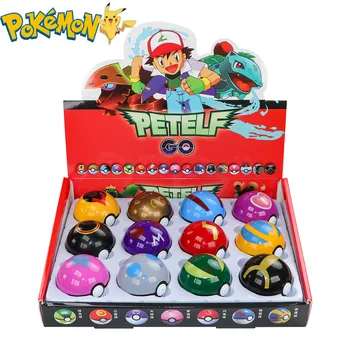 Pokemon Figur Pokeball Spielzeug Pikachu Charmander Anime Figur Kawaii Puppe Pokeball Sammeln (12 Stück)