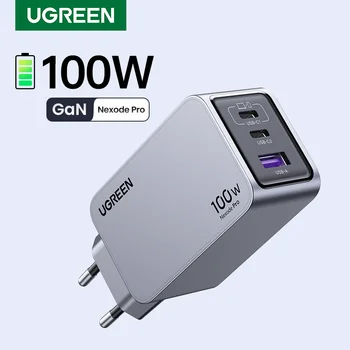 Ugreen 100w gan ladegerät usb c ladegerät qc 4,0 3,0 schnell ladung für macbook laptop tablet pd schnell
