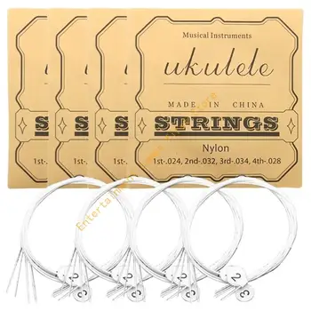 Ukulele-Saiten, Nylon-Ukulelen-Saitensatz, Saitenwickler für 21 Zoll, 23 Zoll, 26 Zoll