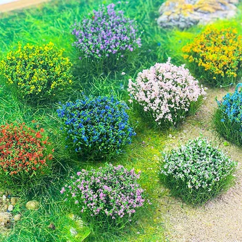 Mikrolandschaftsmaterialien Grasmodell-Simulation Großes Blumengras-Cluster Modellbausätze Diorama-Zubehör