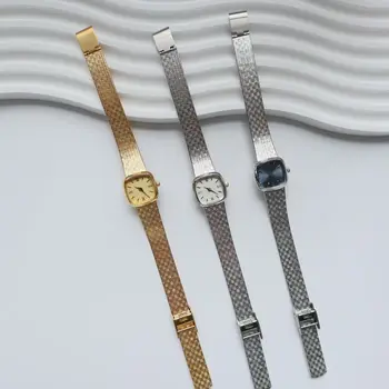 Damen Reloj Mujer für Mädchen Kleines Zifferblatt Quarzuhr Gold Silber Edelstahl Orologio Damen Armbanduhr