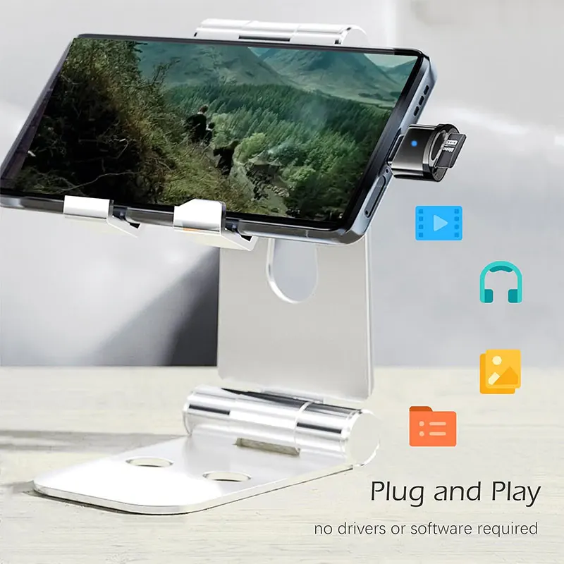 USB C TF-Kartenleser, USB C auf USB A, tragbarer – Bild 5