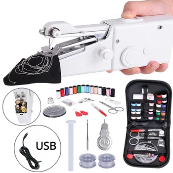 Tragbare manuelle Nähmaschine, handgehalten, seilfrei, elektrisch, schnell aufbauend, DIY-Bekleidung