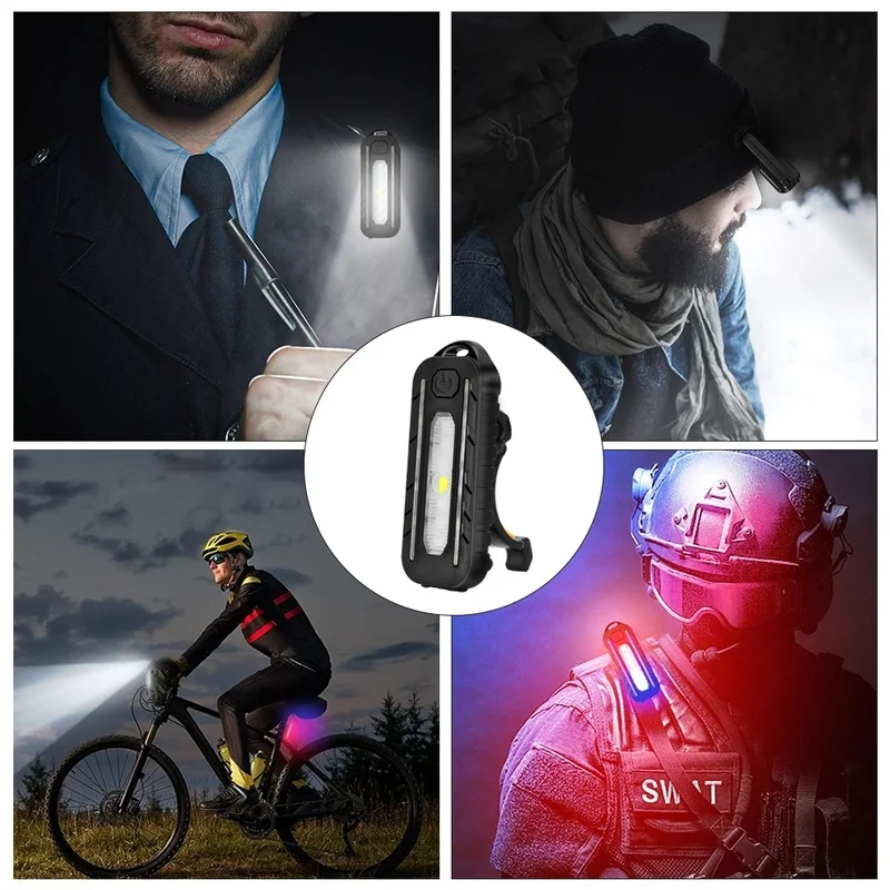 LED Rot Blau Vorsicht Notfall Polizei Licht mit Clip USB – Bild 6