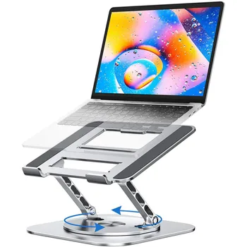 360° drehbarer, verstellbarer Schreibtisch-Laptop-Ständer aus Aluminiumlegierung für MacBook Air Pro