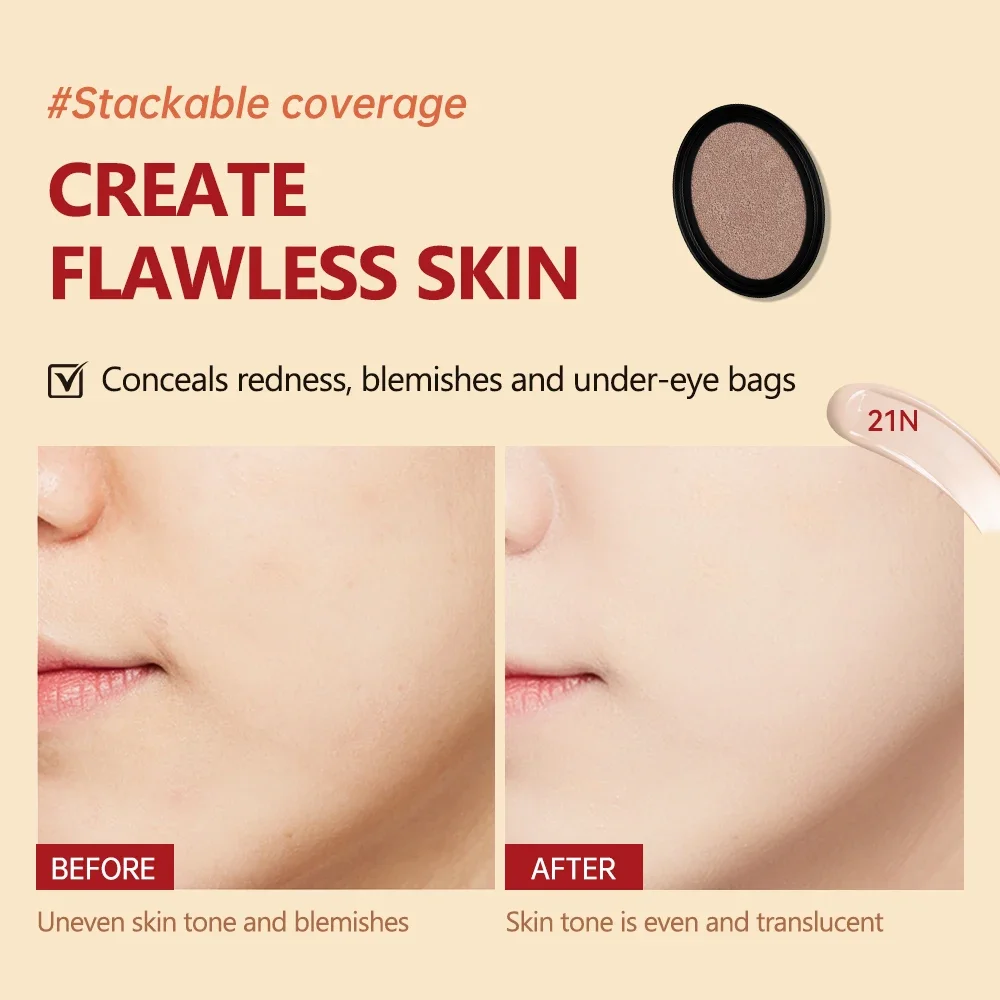 Cushion Refill Foundation, wasserfest, halbmatte rote – Bild 4