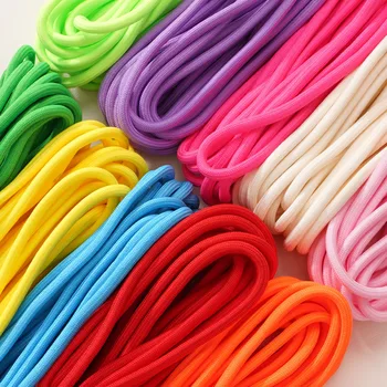  5M 5mm Einfarbiges Geflochtenes Polyesterseil Nylonfaden für DIY Schlüsselanhänger Handykette
