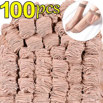 10pairs-50Pairs Transparente Sommer Socken Ultradünne Frauen Nylon Damen Weibliche Kurze Knöchel Meias