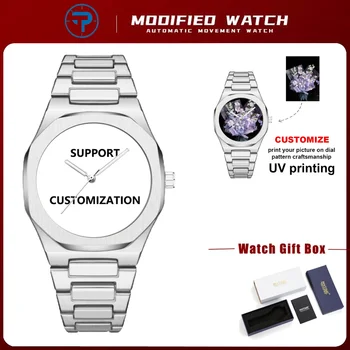 Personalisierte Uhr mit Fotos, DIY-Druck nach Maß, Erstellen Sie Ihr Eigenes Logo, Marken-Uhr, 1 Stück OEM