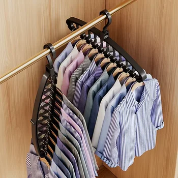 9-fach faltbare Kleiderbügel, Kleiderschrank-Organizer, platzsparende Aufbewahrung, Kleiderbügel zum Trocknen