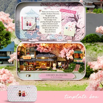DIY Holz Puppenhäuser handgemachte lustige Box Theater Miniatur Box süße Puppenhäuser Montieren Kits Geschenk